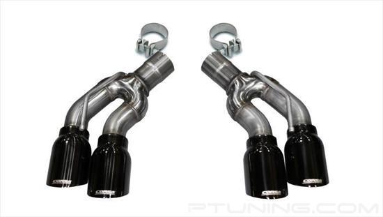 Picture of Pro-Series 304 SS Round Angle Cut Clamp-On Dual Black PVD Exhaust Tips