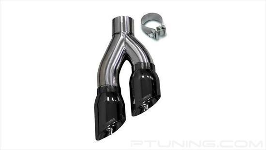 Picture of Pro-Series 304 SS Side Swept Round Angle Cut Clamp-On Dual Black PVD Exhaust Tip