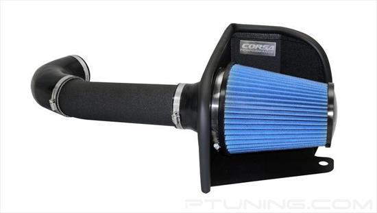 Picture of APEX Series Shielded Box Steel Wrinkle Black Cold Air Intake System with MaxFlow 5 Layer Oiled Blue Filter