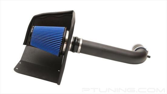 Picture of APEX Series Shielded Box Steel Wrinkle Black Cold Air Intake System with MaxFlow 5 Layer Oiled Blue Filter