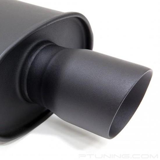 Picture of SL Sport Stainless Steel Matte Black Exhaust Muffler with Double-Wall Tip (2.25" ID, 2.25" OD)
