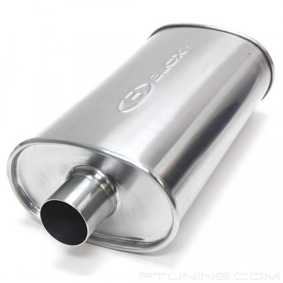 Picture of SL Sport Stainless Steel Brushed Silver Exhaust Muffler without Tip (2.25" ID, 2.25" OD)