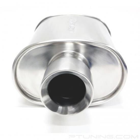Picture of SL Sport Stainless Steel Brushed Silver Exhaust Muffler with Double-Wall Tip (2.25" ID, 2.25" OD)