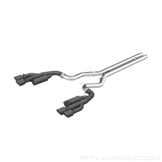 Picture of Black Series Aluminized Steel Race Version Cat-Back Exhaust System with Quad Rear Exit