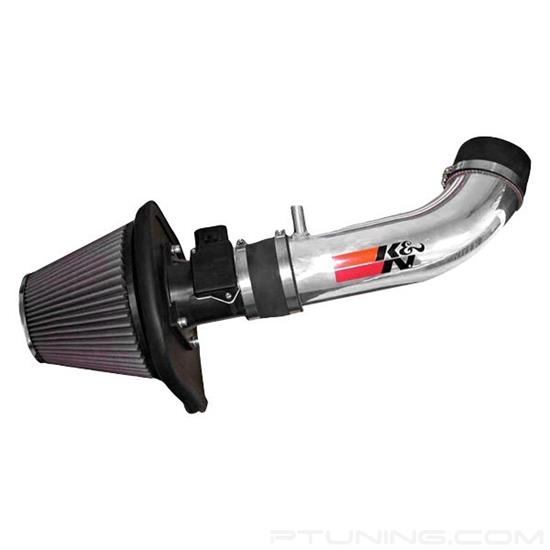 Picture of 77 Series High-Flow Performance Aluminum Polished Cold Air Intake System with Red Filter