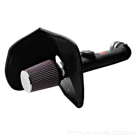Picture of FIPK Generation II Black Composite Cold Air Intake System with Red Filter and Heat Shield
