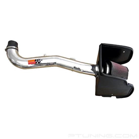 Picture of 77 Series High-Flow Performance Aluminum Polished Cold Air Intake System with Red Filter