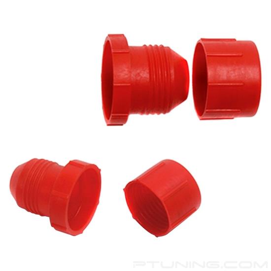 Picture of Assortment of Plastic AN Plugs and Caps 3AN thru 12AN (6 of Each)