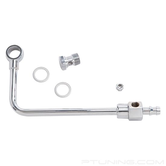 Picture of Chromed Steel Fuel Line with No Fuel Filter and 3/8" Barbed End Inlet