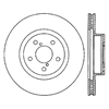 Picture of Sport Slotted 1-Piece Front Passenger Side Brake Rotor