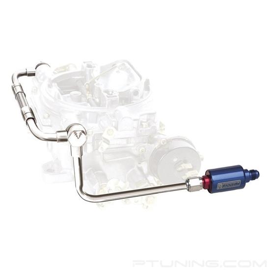 Picture of Dual-Feed Fuel Line with Blue Anodized Aluminum Filter