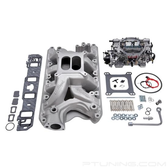 Picture of RPM Air-Gap Single-Quad Satin Intake Manifold and Carburetor Kit