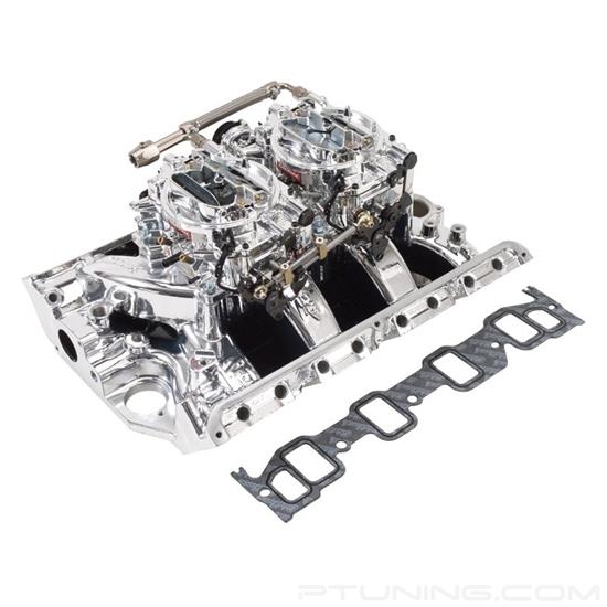 Picture of RPM Dual-Quad Satin Intake Manifold and Carburetor Kit