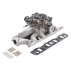 Picture of Performer RPM Single-Quad Satin Intake Manifold and Carburetor Kit