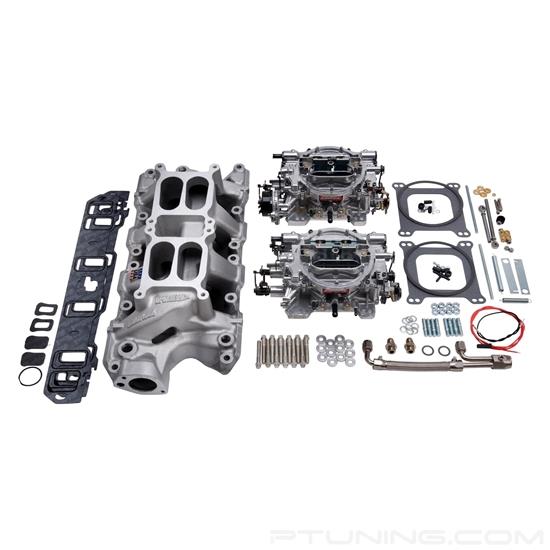 Picture of RPM Dual-Quad Satin Intake Manifold and Carburetor Kit