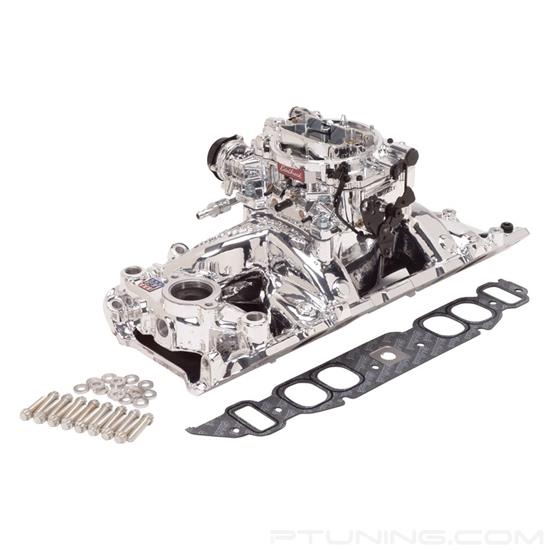 Picture of RPM Air-Gap Single-Quad Satin Intake Manifold and Carburetor Kit