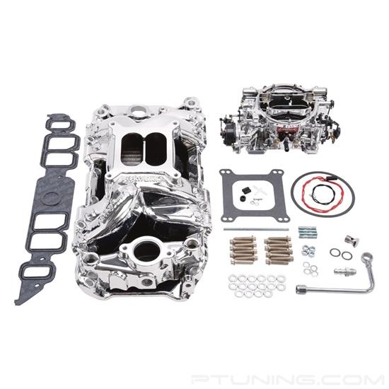 Picture of RPM Air-Gap Single-Quad Satin Intake Manifold and Carburetor Kit