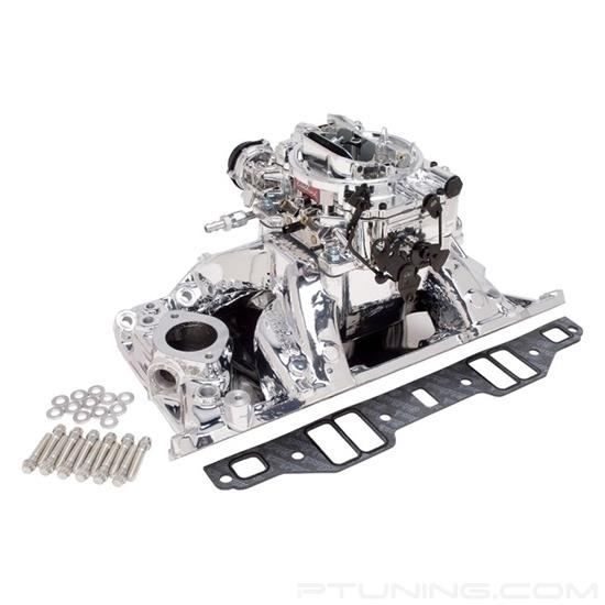 Picture of RPM Air-Gap Single-Quad Satin Intake Manifold and Carburetor Kit