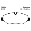 Picture of Ultimax OEM Replacement Front Brake Pads