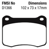 Picture of Bluestuff NDX Formula Racing Rear Brake Pads