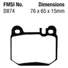 Picture of Bluestuff NDX Formula Racing Rear Brake Pads
