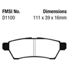 Picture of Ultimax OEM Replacement Rear Brake Pads