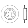 Picture of Sport Slotted 1-Piece Rear Passenger Side Brake Rotor