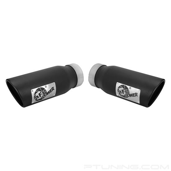 Picture of MACH Force-Xp 409 SS Exhaust Tip - 4" In x 5" Out, Black (Set of 2)