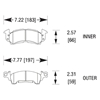 Picture of Motorsports Performance HT-14 Compound Front Brake Pads
