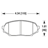 Picture of Motorsports Performance HT-14 Compound Front Brake Pads