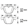 Picture of Motorsports Performance DTC-30 Compound Rear Brake Pads
