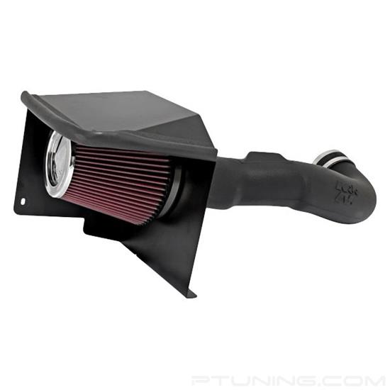 Picture of FIPK Generation II Black Composite Cold Air Intake System with Red Filter and Heat Shield