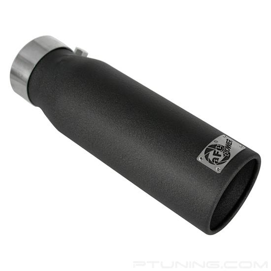 Picture of MACH Force-Xp 304 SS Exhaust Tip - 3" In x 4" Out, Wrinkle Black