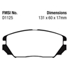 Picture of Ultimax OEM Replacement Front Brake Pads