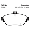 Picture of Ultimax OEM Replacement Front Brake Pads