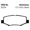 Picture of Ultimax OEM Replacement Rear Brake Pads