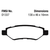 Picture of Ultimax OEM Replacement Rear Brake Pads