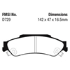 Picture of Yellowstuff Rear Brake Pads