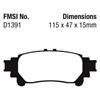 Picture of Redstuff Ceramic Low Dust Rear Brake Pads