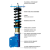 Picture of Sports Zero-3S Lowering Coilover Kit (Front/Rear Drop: 1"-2.2" / 1.2"-2")