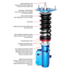 Picture of Street Zero-A Red Lowering Coilover Kit (Front/Rear Drop: 0"-2" / 0"-2")