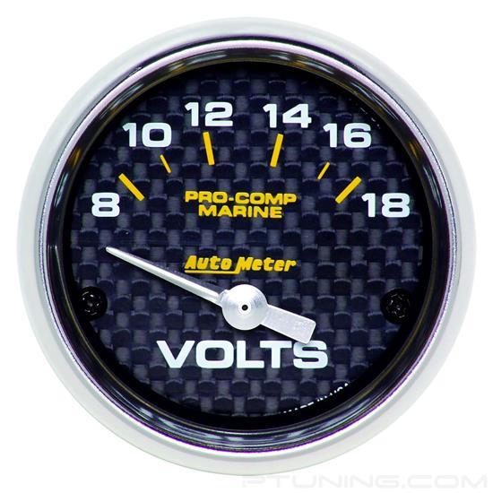 Picture of Marine 2-1/16" Carbon Fiber In-Dash Mount Electric Voltmeter Gauge