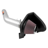 Picture of Typhoon Aluminum Silver Cold Air Intake System with Red Filter
