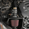 Picture of Typhoon Aluminum Textured Black Cold Air Intake System with Red Filter