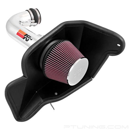 Picture of Typhoon Aluminum Polished Cold Air Intake System with Red Filter
