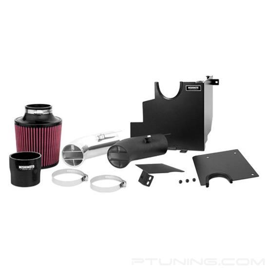 Picture of Performance Race Aluminum Wrinkle Black Cold Air Intake System with Red Filter and Air Box