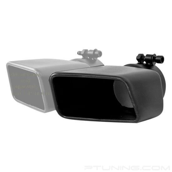 Picture of Stainless Steel Passenger Side Rectangular Clamp-On Black Exhaust Tip (3" Inlet, 7.375" Outlet, 7.375" Length)