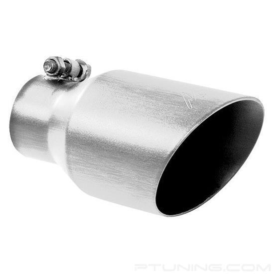 Picture of 304 SS Round Angle Cut Clamp-On Double-Wall Exhaust Tip (3" Inlet, 4" Outlet, 8" Length)