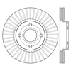 Picture of Sport Slotted 1-Piece Front Passenger Side Brake Rotor