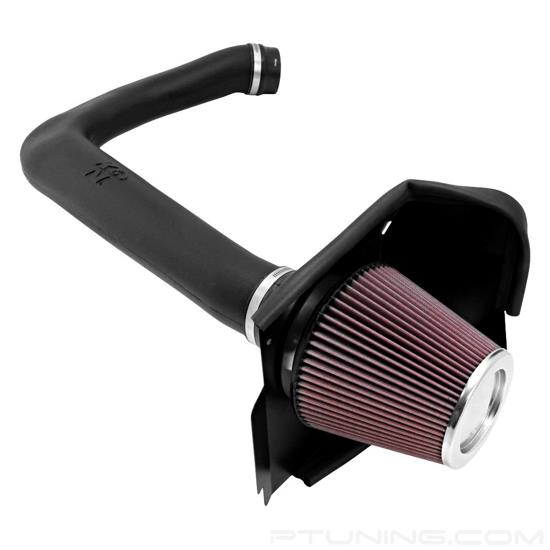 Picture of FIPK Generation II Black Composite Cold Air Intake System with Red Filter and Heat Shield